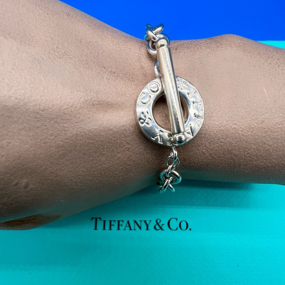 🔴Authentic TIFFANY & CO Sterling Silver Toggle Link Bracelet 🔴